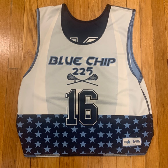 Blue Chip Reversible #16 Lacrosse Jersey, Size L/XL - Picture 2 of 5